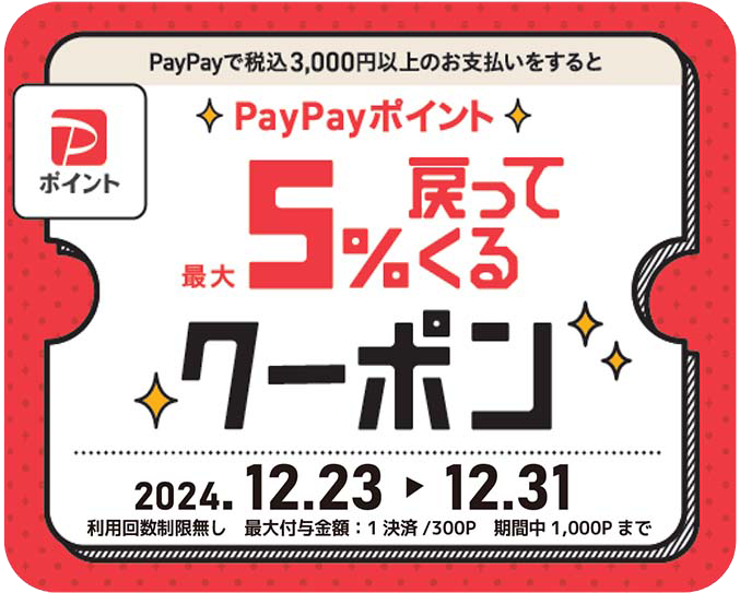 PayPay12月クーポンの日（20241223-31まで）